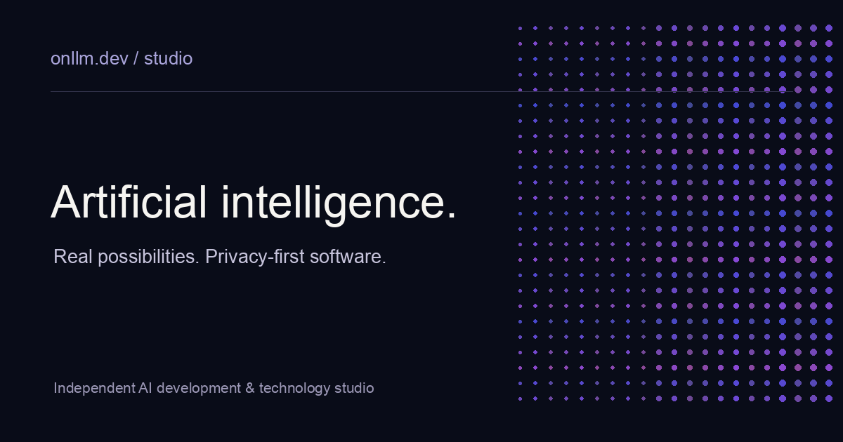 onllm.dev - my rebuilt studio site: 16 products with live GitHub numbers, demos you can use in the p